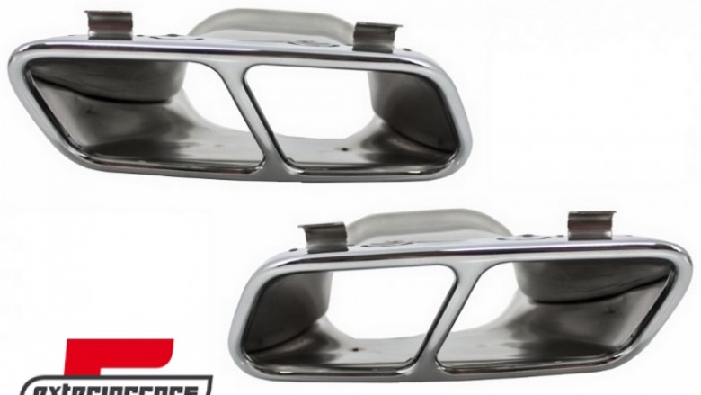Nastavci auspuha A45 CLA45 AMG dizajn (chrome) / Mercedes A-klasa W176 (2012-2018) CLA W117 C117 (2012-2018), TY-W176-A45
