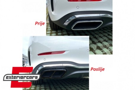 Nastavci auspuha-okviri AMG dizajn (piano crna) / Mercedes C-klasa W206 S206 Sport Line (2021-), MTMBW206