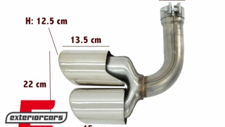 Nastavci auspuha S-dizajn (chrome) / Porsche Cayenne 9Y0 SUV 3.0 (2018-), TY-D058