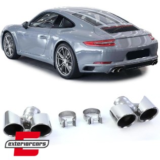 Nastavci auspuha S optik (chrome) / Porsche 911 991.2 (2015-2019), 41666