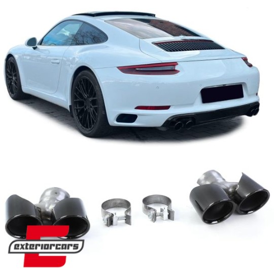 Nastavci auspuha S optik (crna) / Porsche 911 991.2 (2015-2019), 41570