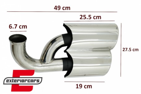 Nastavci auspuha V6 dizajn (chrome), TY-PO9PAV6