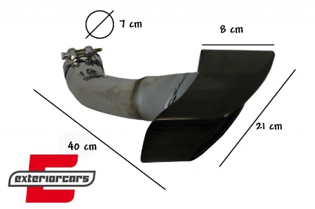 Nastavci auspuha V8 dizajn (crna) / BMW X6 E71 (2008-2014), TY-D042LB