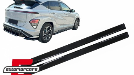 Nastavci pragova (piano crna) / Hyundai Kona N-Line Mk2 (2023-), SSHYKMK2