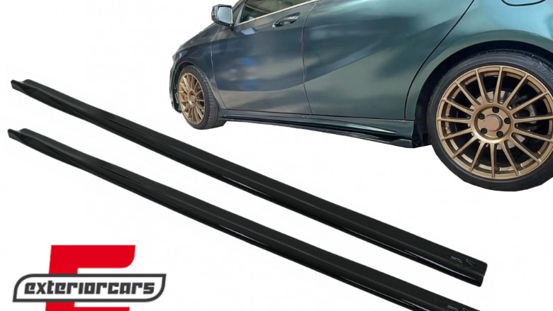 Nastavci pragova (piano crna) / Mercedes A-klasa W176 Sport Line A45 Hatchback (2012-2018), SSLMBW176