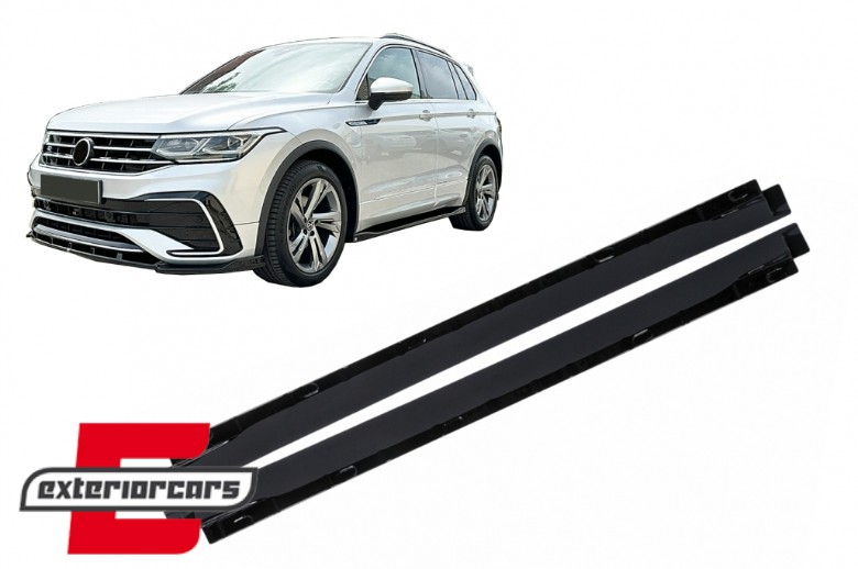 Nastavci pragova (piano crna) / VW Tiguan II Mk2 R / R Line Facelift (2020-2023), SSVWTIRL
