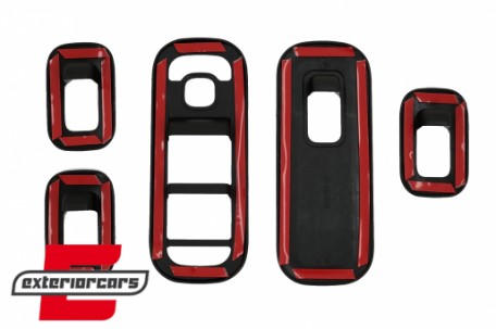 Obloga poklopca gumba za podizanje prozora (piano crna) / Mercedes A-klasa W177 V177 (2018-), CWGMBW177PB