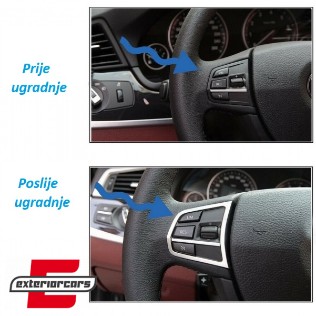 Okvir gumba na upravljaču (mat chrome), C00367K