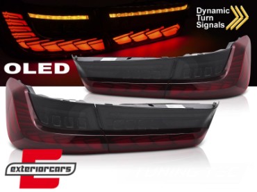 OLED full LED stražnja svjetla SEQ žmigavci (crvena) / BMW serije 3 G20 G28 M3 G80 limuzina (2018-2022), TLBMG20LED
