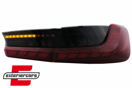OLED full LED stražnja svjetla SEQ žmigavci (crvena) / BMW serije 3 G20 G28 M3 G80 limuzina (2018-2022), TLBMG20LED