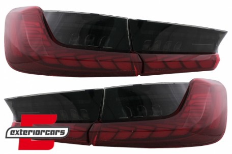 OLED full LED stražnja svjetla SEQ žmigavci (crvena) / BMW serije 3 G20 G28 M3 G80 limuzina (2018-2022), TLBMG20LED