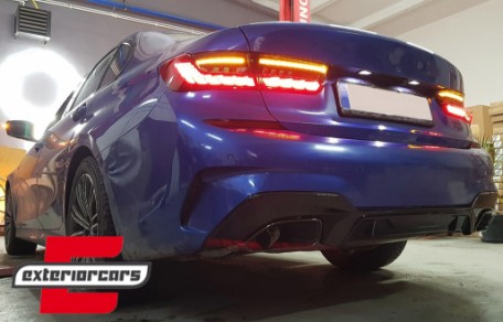 OLED full LED stražnja svjetla SEQ žmigavci (crvena) / BMW serije 3 G20 G28 M3 G80 limuzina (2018-2022), TLBMG20LED