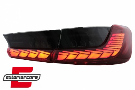 OLED full LED stražnja svjetla SEQ žmigavci (crvena) / BMW serije 3 G20 G28 M3 G80 limuzina (2018-2022), TLBMG20LED