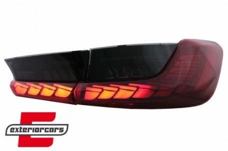 OLED full LED stražnja svjetla SEQ žmigavci (crvena) / BMW serije 3 G20 G28 M3 G80 limuzina (2018-2022), TLBMG20LED