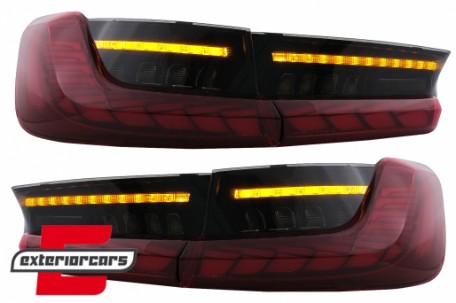 OLED full LED stražnja svjetla SEQ žmigavci (crvena) / BMW serije 3 G20 G28 M3 G80 limuzina (2018-2022), TLBMG20LED
