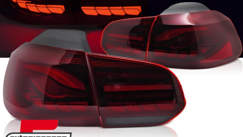 OLED Full LED stražnja svjetla SEQ žmigavci (crvena) / VW Golf 6 VI (2008-2013), TLVWG6LED
