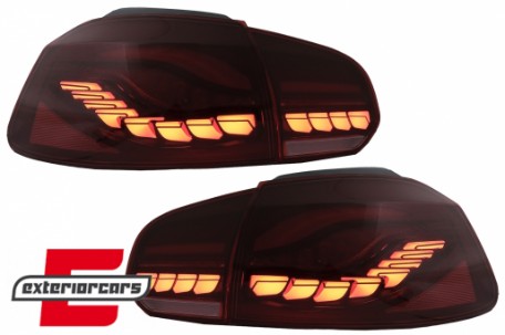 OLED Full LED stražnja svjetla SEQ žmigavci (crvena) / VW Golf 6 VI (2008-2013), TLVWG6LED