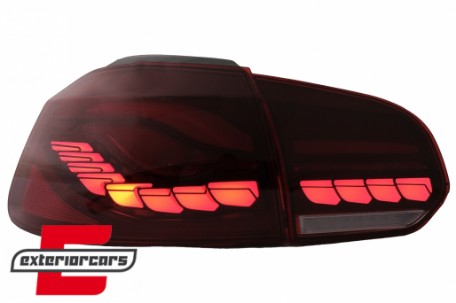 OLED Full LED stražnja svjetla SEQ žmigavci (crvena) / VW Golf 6 VI (2008-2013), TLVWG6LED