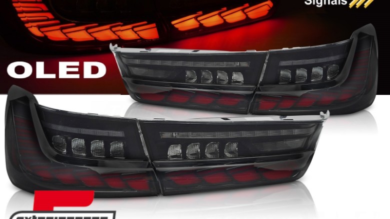 OLED full LED stražnja svjetla SEQ žmigavci (smoke) / BMW serije 3 G20 G28 M3 G80 limuzina (2018-2022), LDBML4