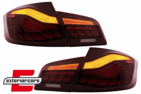 OLED stražnja svjetla SEQ žmigavci (crvena/kristal) / BMW serije 5 F10 (2011-2017), LDBMK5