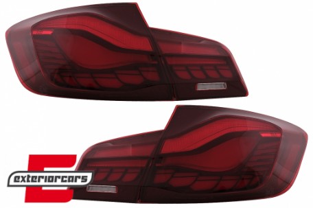 OLED stražnja svjetla SEQ žmigavci (crvena/kristal) / BMW serije 5 F10 (2011-2017), LDBMK5