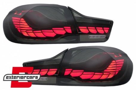 OLED stražnja svjetla SEQ žmigavci (smoke) / BMW serije 4 F32 F33 F36 M4 F82 F83 (2013-03.2019), LDBML8