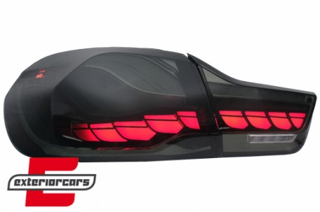 OLED stražnja svjetla SEQ žmigavci (smoke) / BMW serije 4 F32 F33 F36 M4 F82 F83 (2013-03.2019), LDBML8