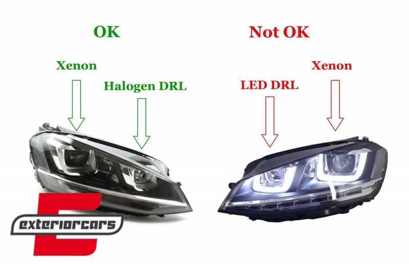 Osram Full LED prednja svjetla LEDriving LED SEQ žmigavci (chrome) / VW Golf 7 VII (2012-2017), LEDHL104-CM