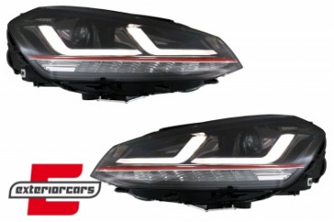 Osram Full LED prednja svjetla LEDriving SEQ žmigavci GTI dizajn (crvena) / VW Golf 7 VII (2012-2017), LEDHL104-GTI