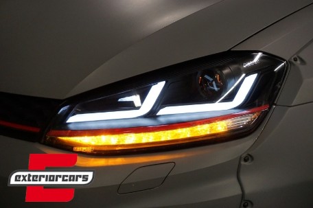 Osram Full LED prednja svjetla LEDriving SEQ žmigavci GTI dizajn (crvena) / VW Golf 7 VII (2012-2017), LEDHL104-GTI
