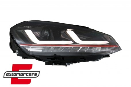 Osram Full LED prednja svjetla LEDriving SEQ žmigavci GTI dizajn (crvena) / VW Golf 7 VII (2012-2017), LEDHL104-GTI