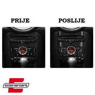 Plastika središnje konzole Multimedije (karbon look) / Mini Cooper R55 R56 R57 R58 R59 R60 (2006-2016), 41912