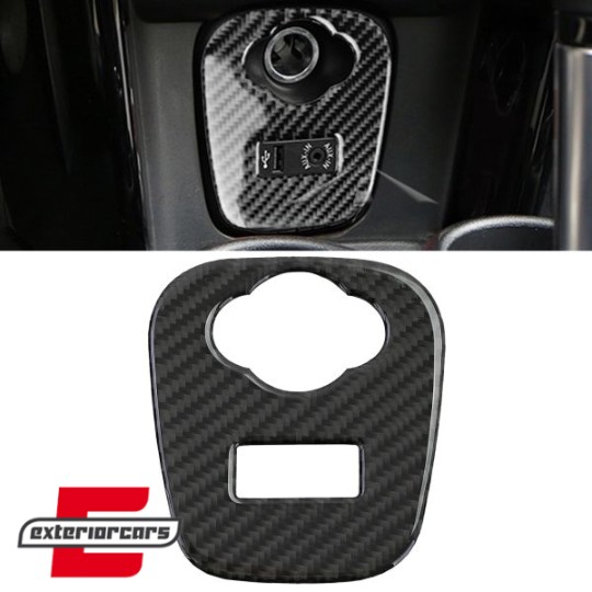 Poklopac okvira upaljača za cigarete i USB (karbon look) / Mini F55 F56 F57 (2014-), 41906
