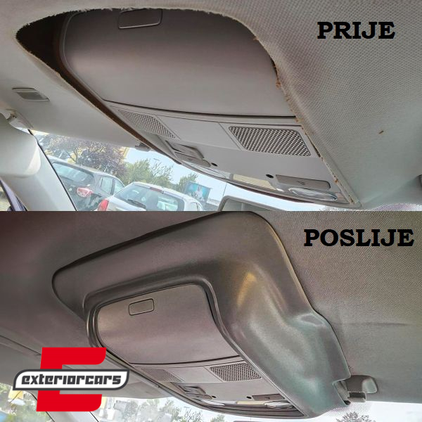 Poklopac pretinca za naočale sa krovnom navlakom (siva) / VW Golf 6 (2008-2012), 43206