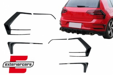 Poklopci stražnjih svjetla & splitteri svjetla za maglu (piano crna) / VW Golf 7.5 (2017-2019), RBSPVWG75