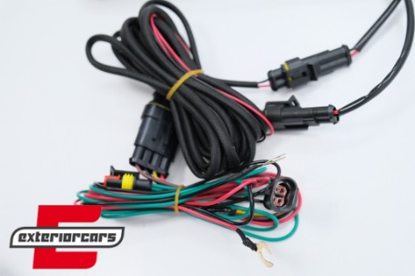 Poklopci svjetla (crna) & LED DRL (crna) G65 AMG dizajn / Mercedes G-klasa W463 (1989-2012), HCMBG65BB