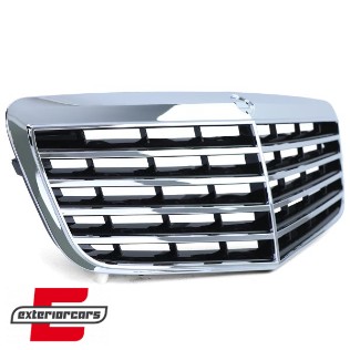 Prednja maska AMG dizajn (piano crna/chrome) / Mercedes E-klasa W211 limuzina S211 karavan (2006-2009), GCP-211091