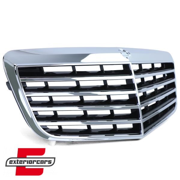 Prednja maska AMG dizajn (piano crna/chrome) / Mercedes E-klasa W211 limuzina S211 karavan (2006-2009), GCP-211091