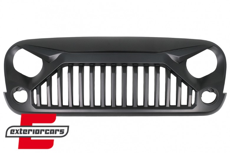 Prednja maska Angry Birds dizajn (mat crna) / JEEP Wrangler Rubicon JK (2007-2017), FGJEWJKMB