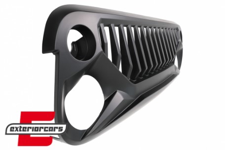 Prednja maska Angry Birds dizajn (mat crna) / JEEP Wrangler Rubicon JK (2007-2017), FGJEWJKMB