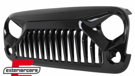 Prednja maska Angry Vader dizajn (piano crna) / JEEP Wrangler Rubicon JK (2007-2017), FGJEWJKB