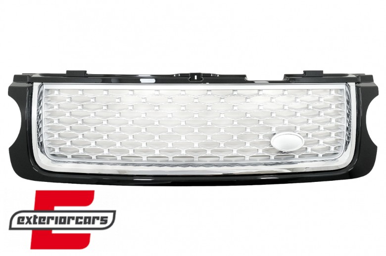 Prednja maska Autobiography dizajn (crna/srebrna) / Land Range Rover Vogue L322 III (2010-2012), FGRR02BS
