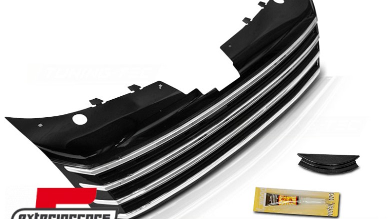 Prednja maska bez znaka (chrome/crna) / VW Passat B7 (2010-2014), GRVW15
