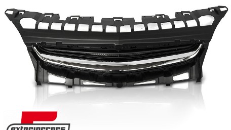 Prednja maska bez znaka (crna/chrome) / Opel Astra J (2012-2015) 5 vrata, GROP02