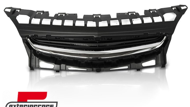 Prednja maska bez znaka (crna/chrome) / Opel Astra J (2012-2015) 5 vrata, GROP02