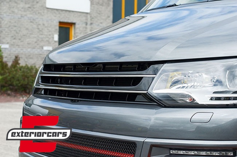 Prednja maska bez znaka (crna/chrome) / VW T5.1 Transporter Facelift (2010-2015), FGVWT5N