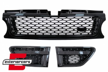 Prednja maska & bočni otvori Autobiography dizajn (piano crna) / Land Range Rover Sport L320 Facelift (2009-2013), RRFGA01FBBB