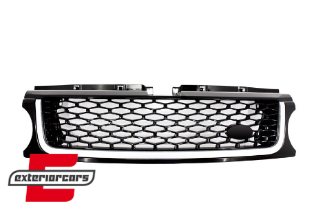 Prednja maska & bočni otvori Autobiography dizajn (piano crna/srebrna) / Land Range Rover Sport L320 Facelift (2009-2013), RRFGA01FBB
