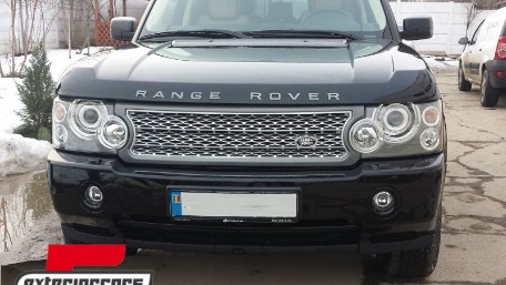 Prednja maska & bočni otvori Autobiography dizajn (siva/srebrna) / Range Rover Vogue III L322 (2006-2009), CORRFGA02NGS