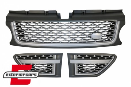 Prednja maska & bočni otvori Autobiography dizajn (srebrna) / Range Rover Sport Facelift (2009-2013), RRFGA01FSS